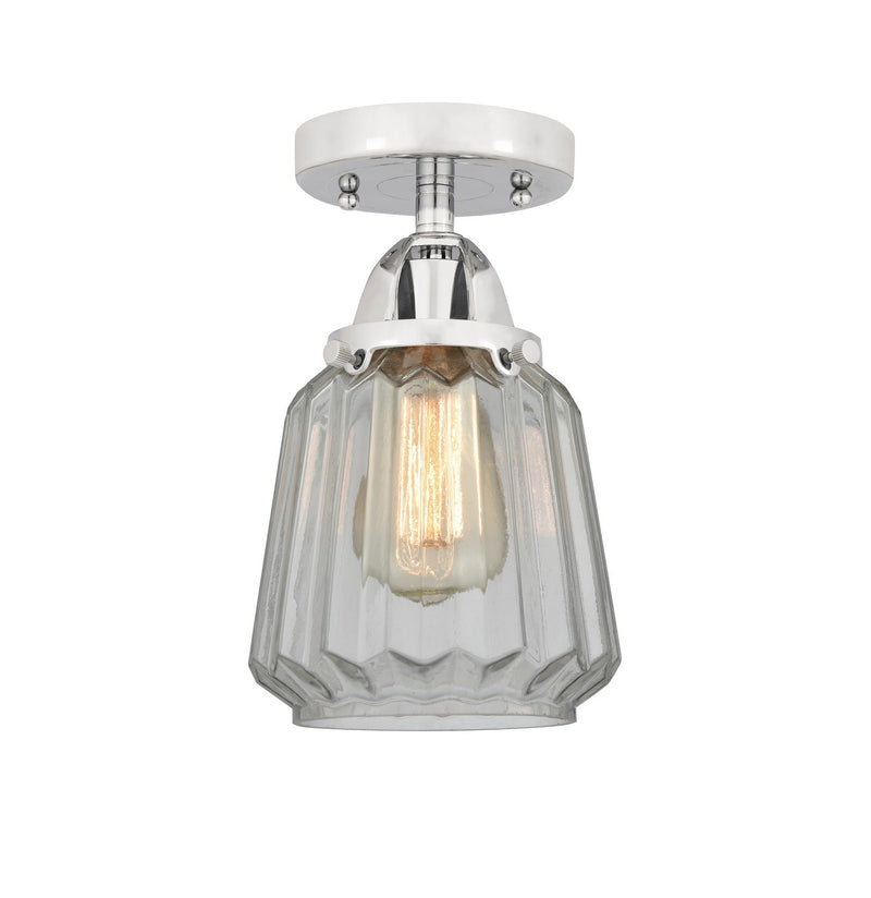 Innovations 288-1C-PC-G142-LED LED Semi-Flush Mount, Polished Chrome