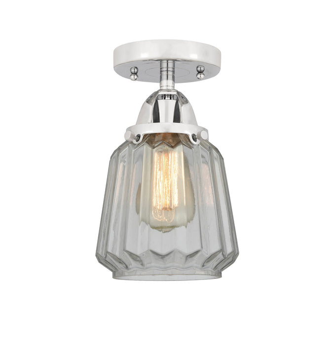 Innovations 288-1C-PC-G142-LED LED Semi-Flush Mount, Polished Chrome