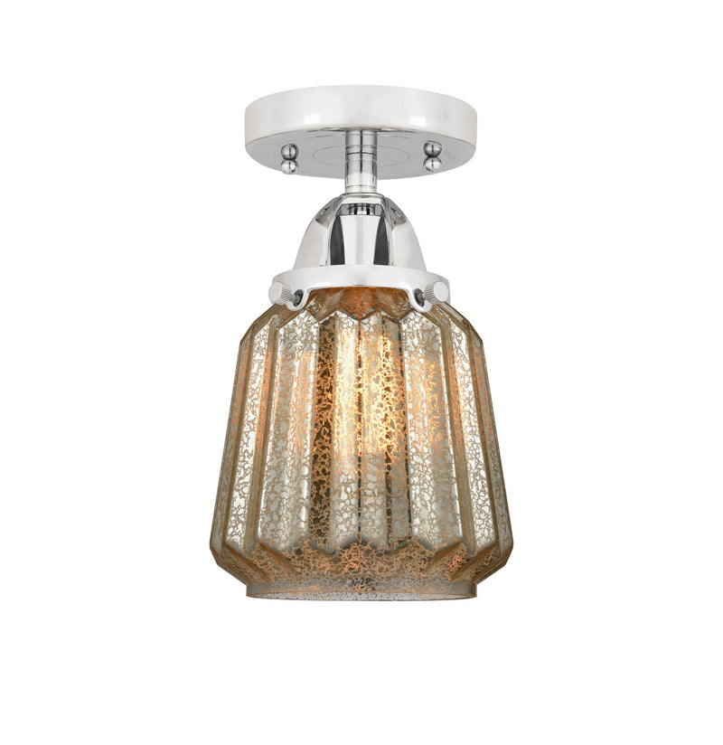Innovations 288-1C-PC-G146 One Light Semi-Flush Mount, Polished Chrome