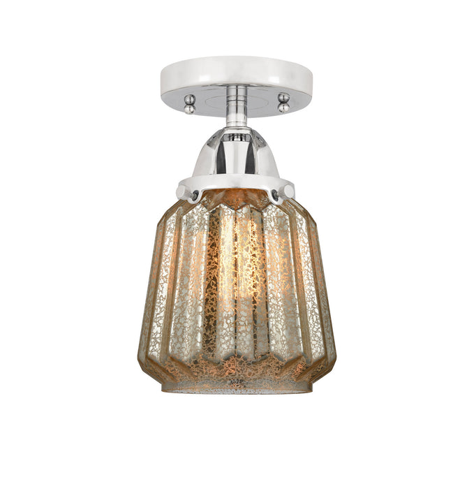 Innovations 288-1C-PC-G146 One Light Semi-Flush Mount, Polished Chrome