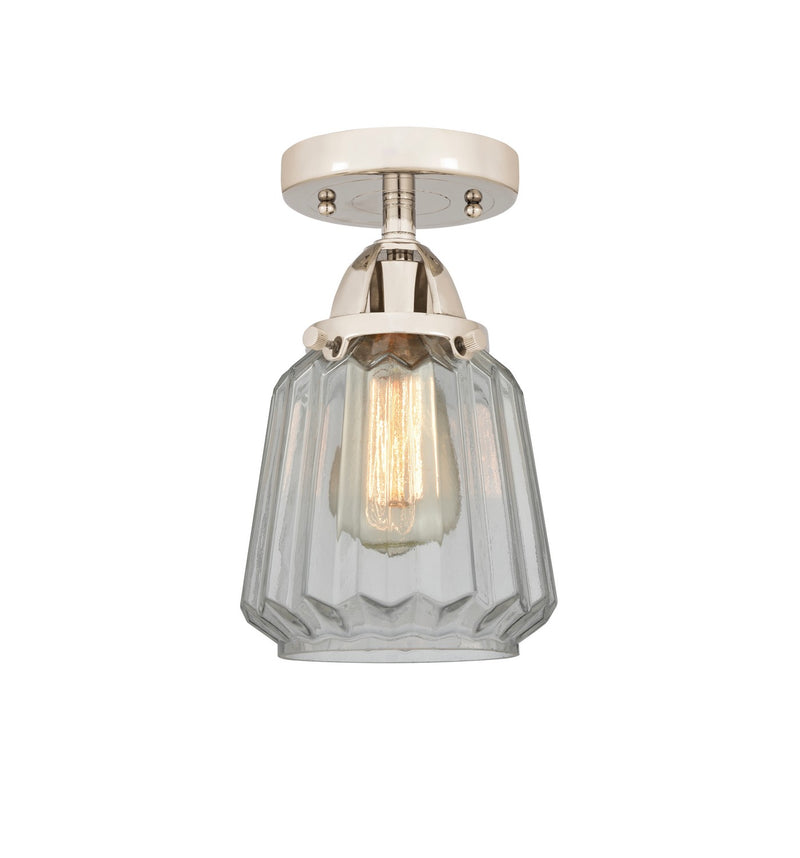 Innovations 288-1C-PN-G142-LED LED Semi-Flush Mount, Polished Nickel