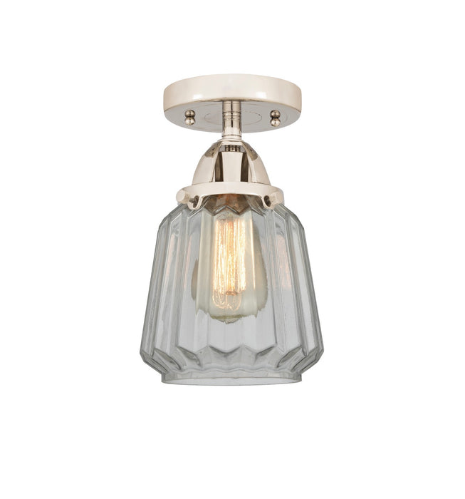 Innovations 288-1C-PN-G142-LED LED Semi-Flush Mount, Polished Nickel