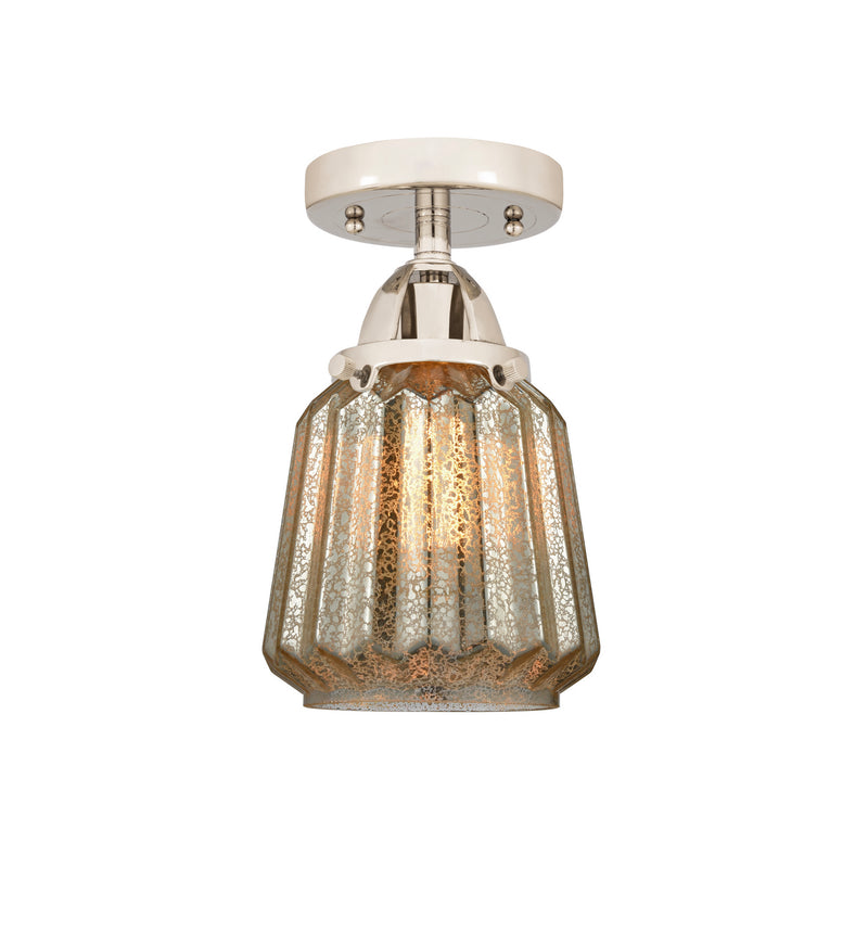 Innovations 288-1C-PN-G146 One Light Semi-Flush Mount, Polished Nickel