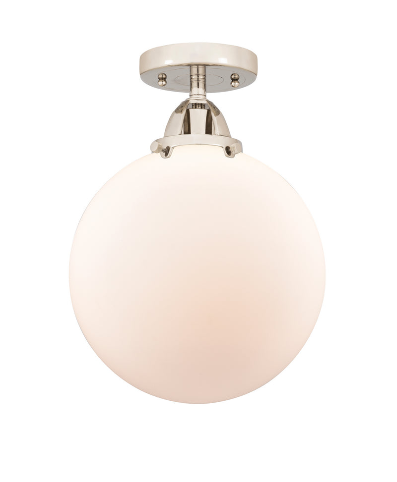 Innovations 288-1C-PN-G201-10 One Light Semi-Flush Mount, Polished Nickel