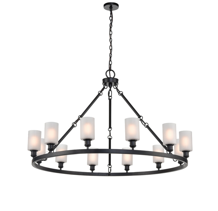 Innovations 850-BK-G801 12 Light Chandelier, Matte Black
