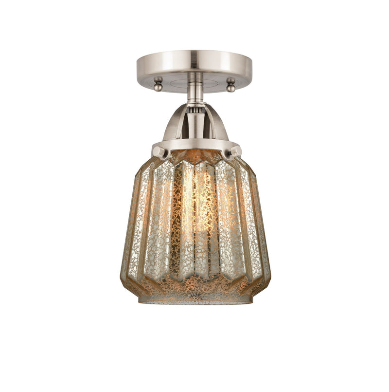 Innovations 288-1C-SN-G146-LED LED Semi-Flush Mount, Brushed Satin Nickel