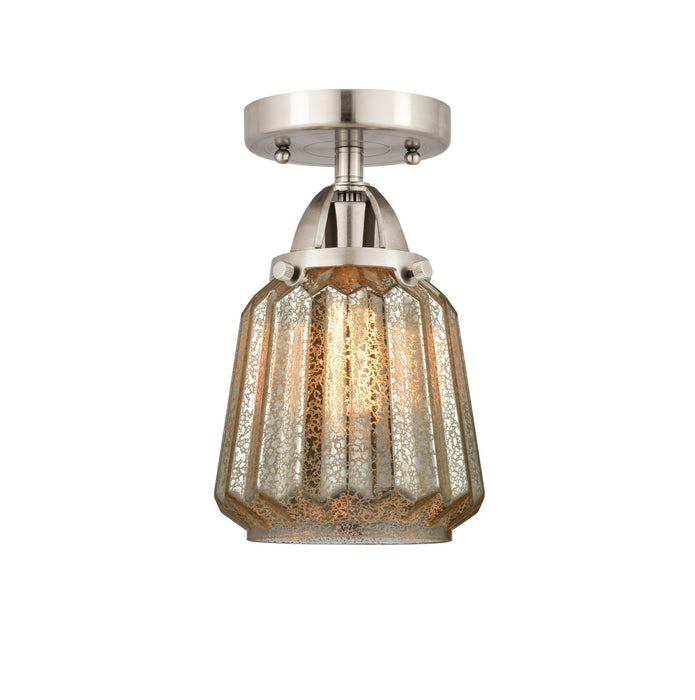 Innovations 288-1C-SN-G146-LED LED Semi-Flush Mount, Brushed Satin Nickel