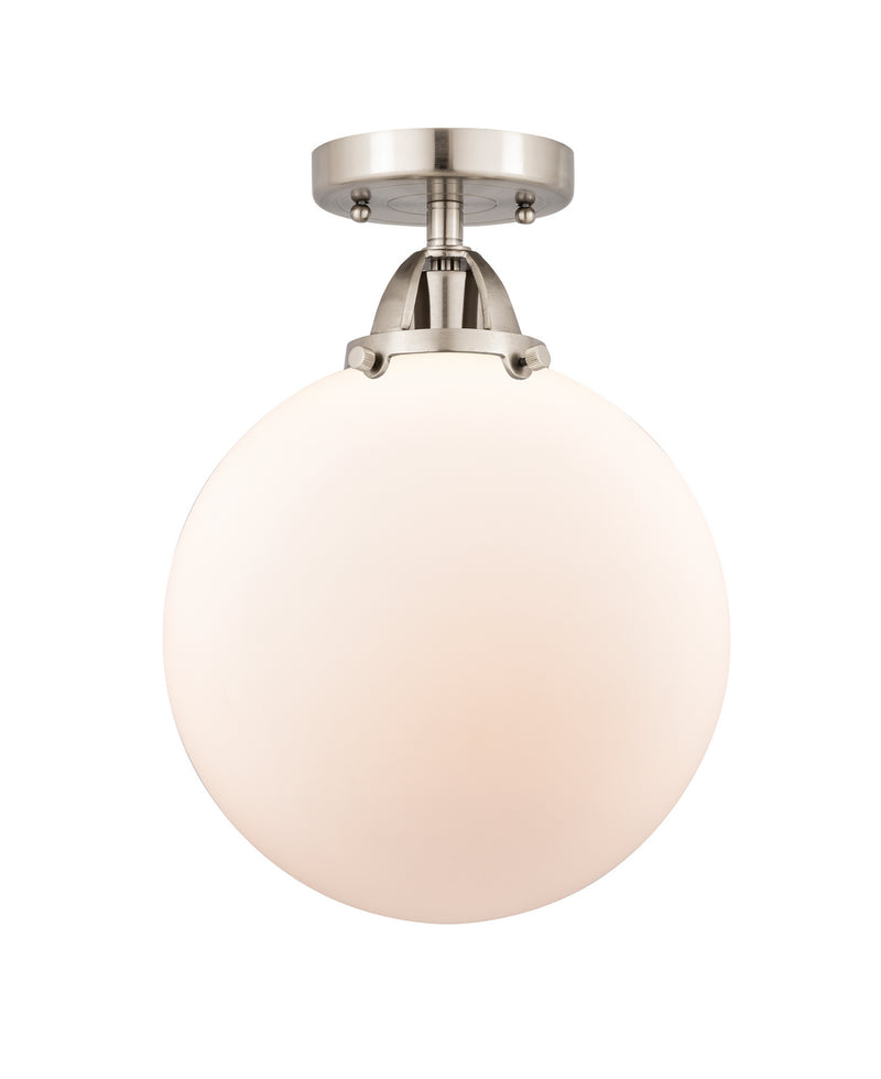 Innovations 288-1C-SN-G201-10 One Light Semi-Flush Mount, Brushed Satin Nickel