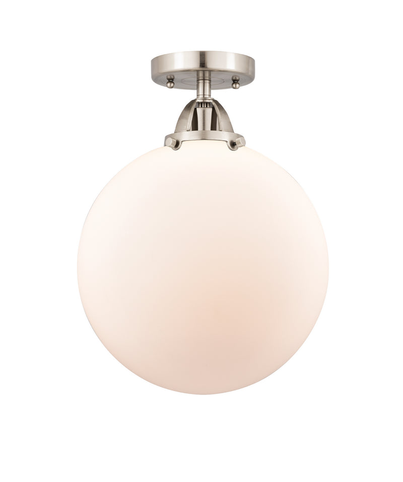 Innovations 288-1C-SN-G201-12 One Light Semi-Flush Mount, Brushed Satin Nickel
