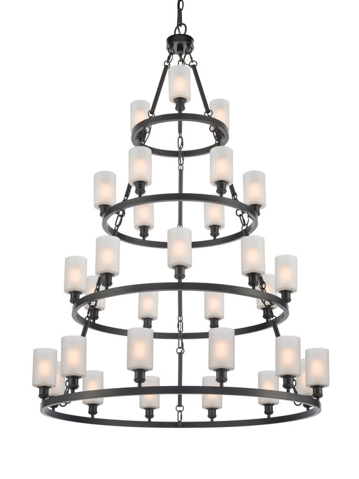 Innovations 820345-BK-G801 30 Light Chandelier, Matte Black
