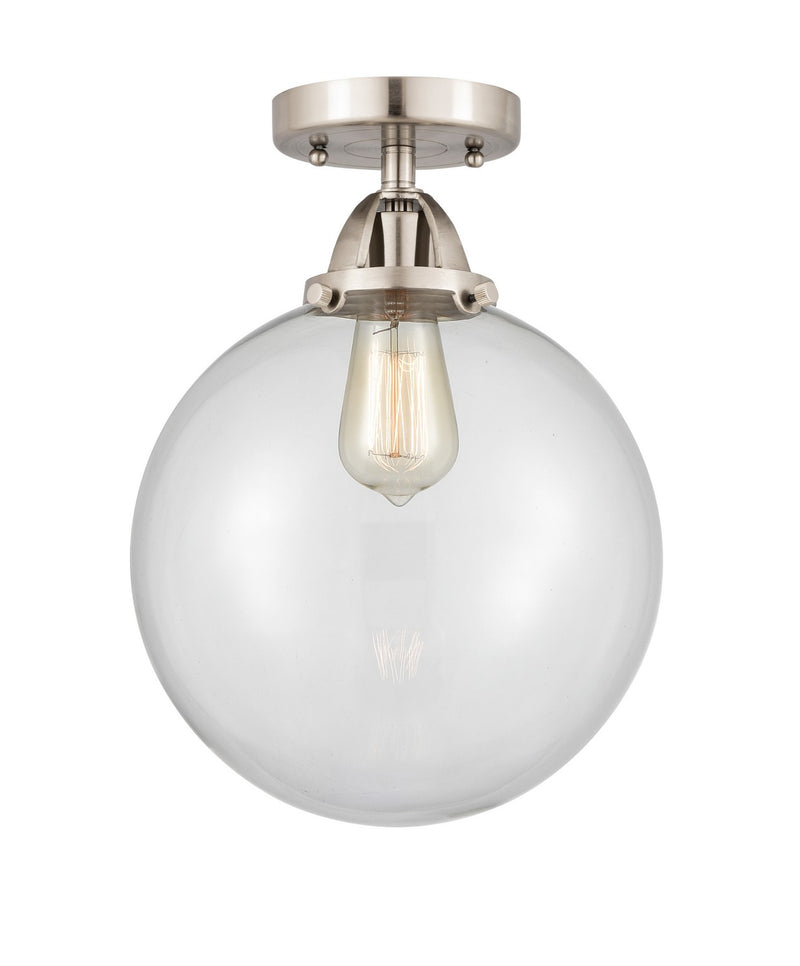 Innovations 288-1C-SN-G202-10-LED LED Semi-Flush Mount, Brushed Satin Nickel