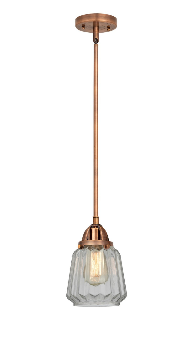 Innovations 288-1S-AC-G142-LED LED Mini Pendant, Antique Copper