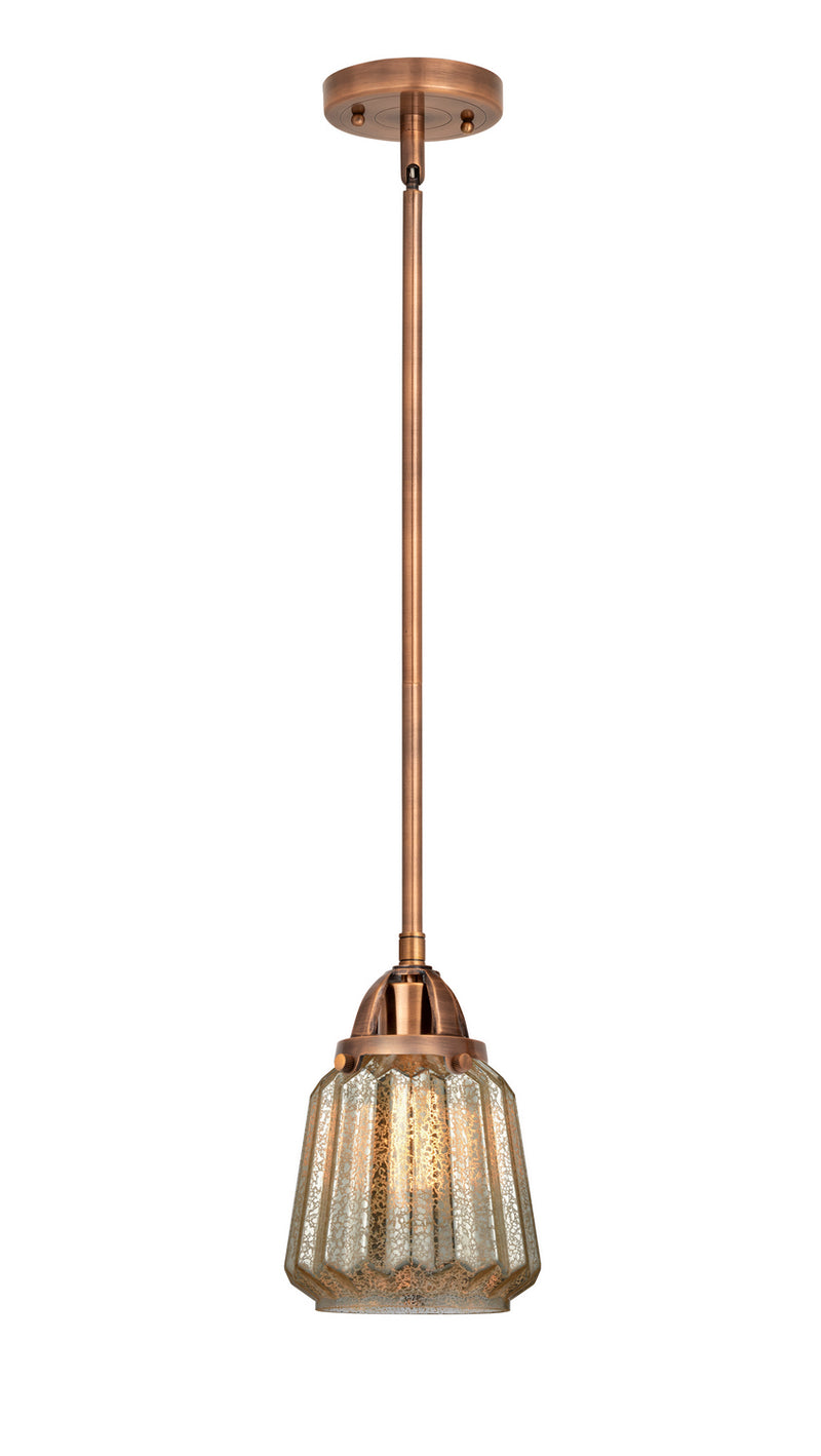 Innovations 288-1S-AC-G146 One Light Mini Pendant, Antique Copper