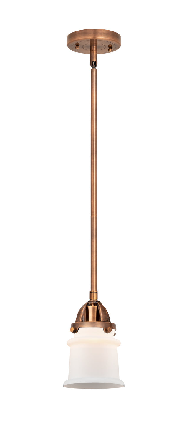 Innovations 288-1S-AC-G181S One Light Mini Pendant, Antique Copper