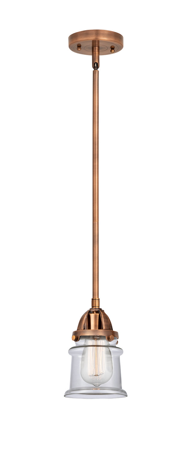 Innovations 288-1S-AC-G182S One Light Mini Pendant, Antique Copper