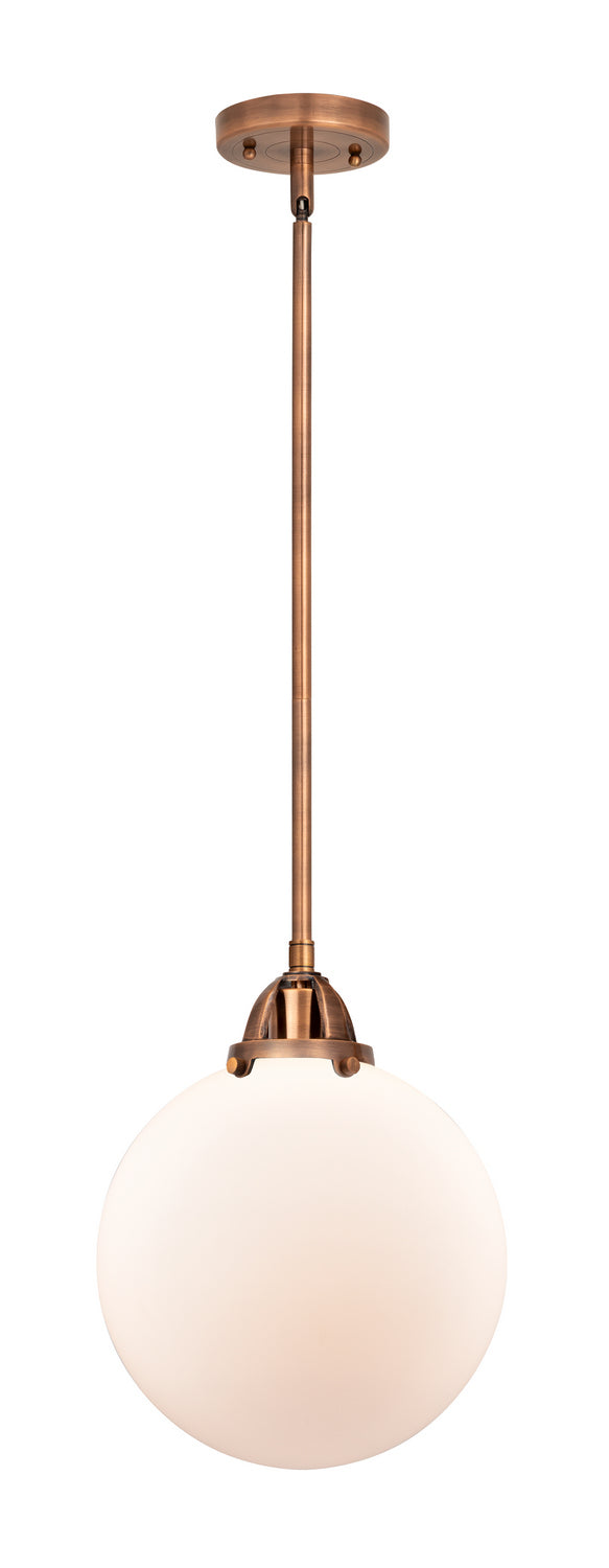 Innovations 288-1S-AC-G201-10 One Light Mini Pendant, Antique Copper