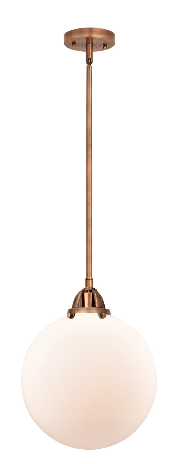 Innovations 288-1S-AC-G201-12 One Light Mini Pendant, Antique Copper