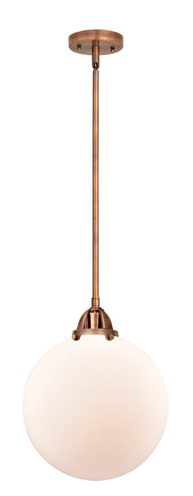 Innovations 288-1S-AC-G201-12 One Light Mini Pendant, Antique Copper