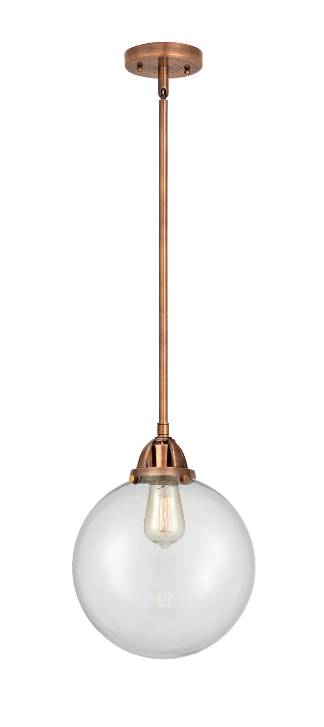 Innovations 288-1S-AC-G202-10 One Light Mini Pendant, Antique Copper