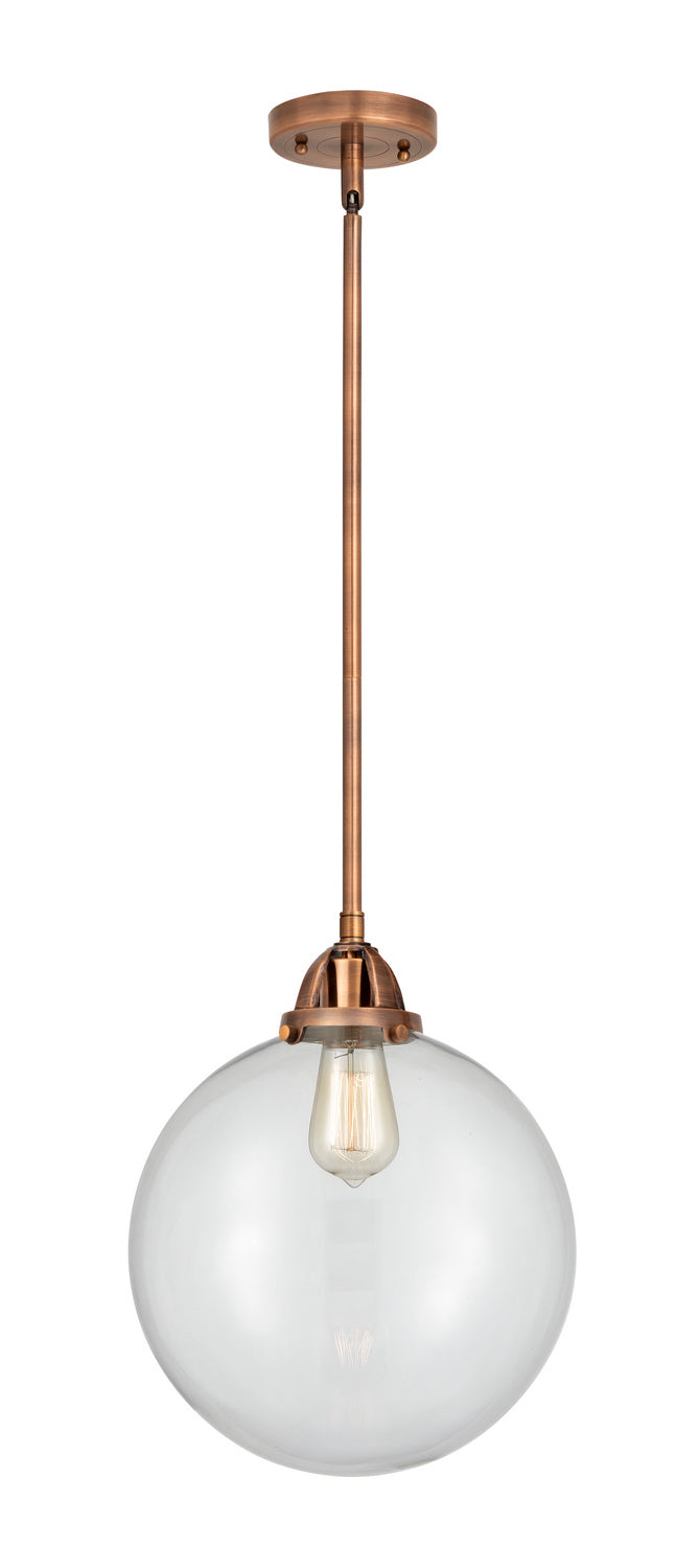 Innovations 288-1S-AC-G202-12 One Light Mini Pendant, Antique Copper