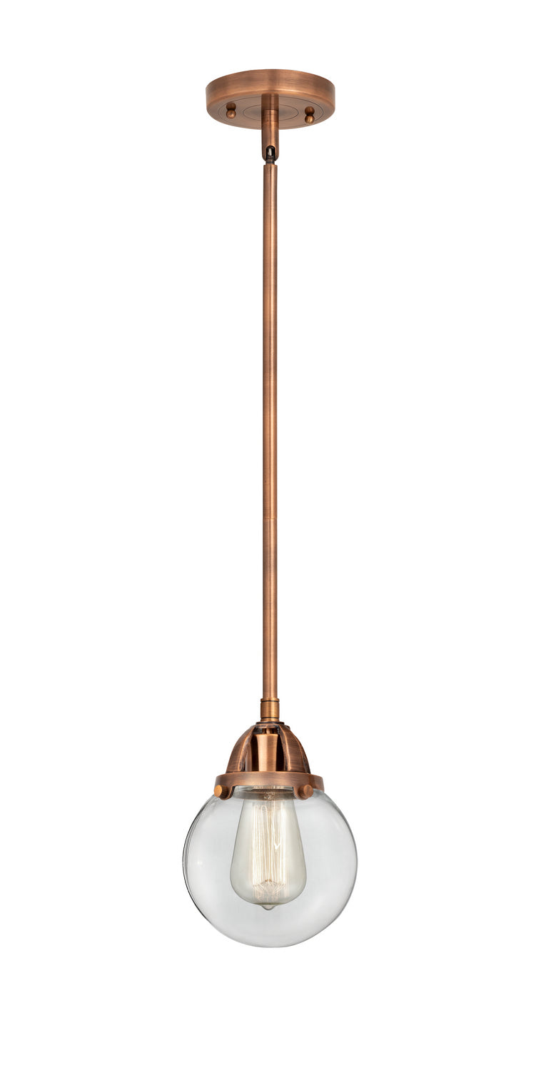 Innovations 288-1S-AC-G202-6 One Light Mini Pendant, Antique Copper