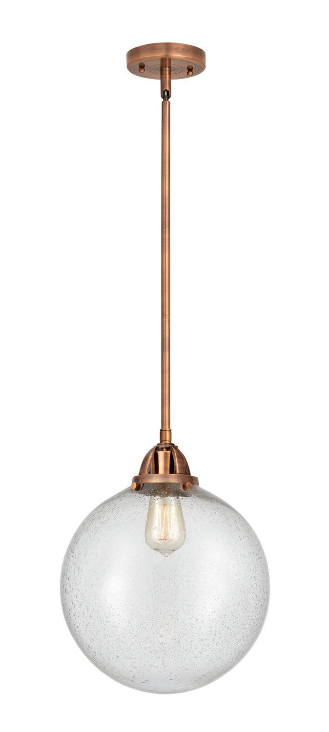 Innovations 288-1S-AC-G204-12 One Light Mini Pendant, Antique Copper