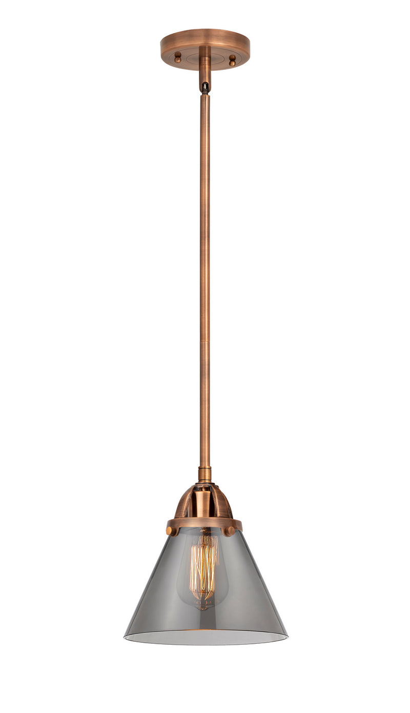 Innovations 288-1S-AC-G43 One Light Mini Pendant, Antique Copper
