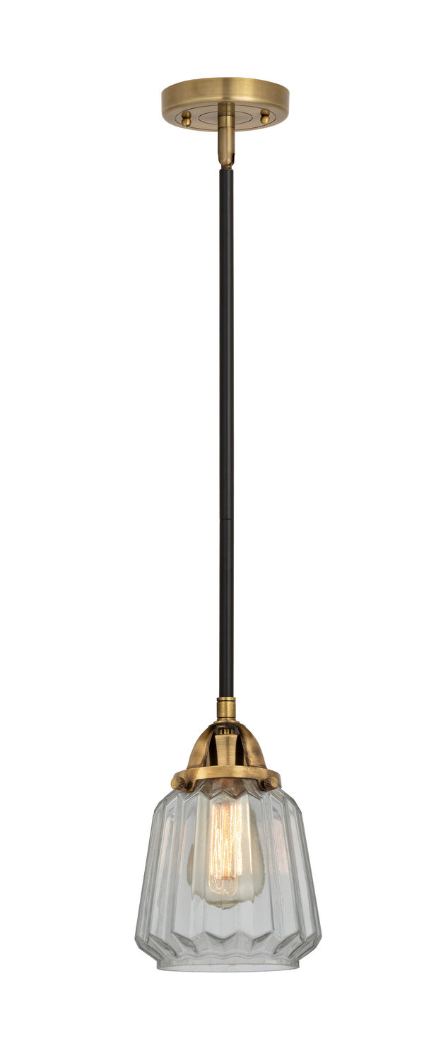 Innovations 288-1S-BAB-G142 One Light Mini Pendant, Black Antique Brass