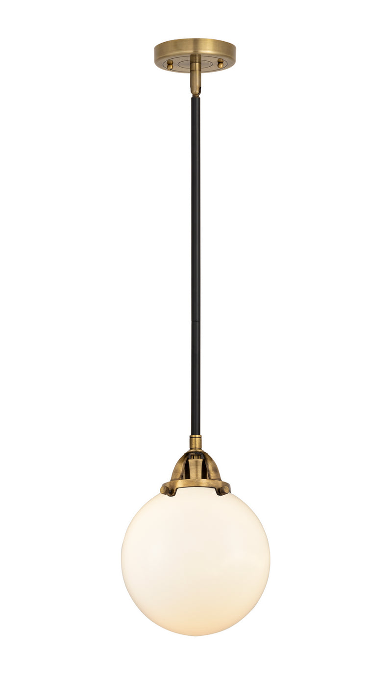 Innovations 288-1S-BAB-G201-8 One Light Mini Pendant, Black Antique Brass