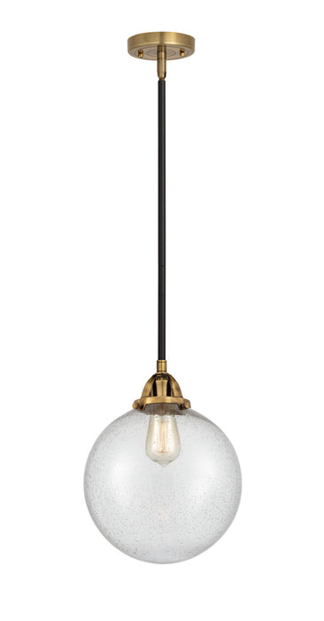 Innovations 288-1S-BAB-G204-10 One Light Mini Pendant, Black Antique Brass