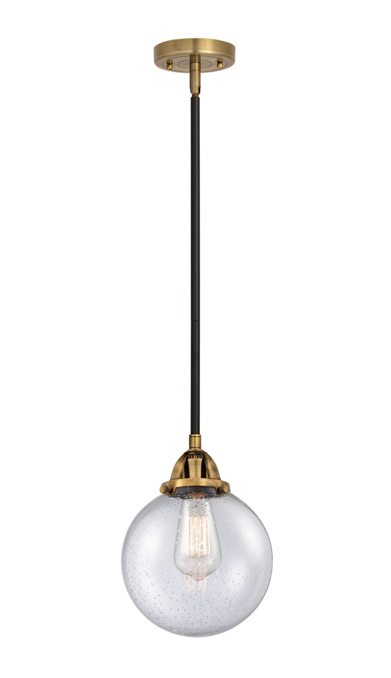 Innovations 288-1S-BAB-G204-8 One Light Mini Pendant, Black Antique Brass