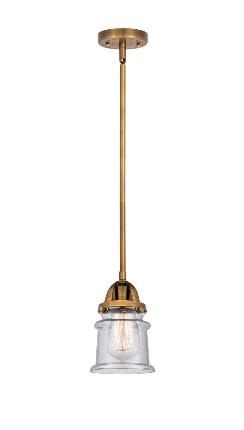 Innovations 288-1S-BB-G184S One Light Mini Pendant, Brushed Brass