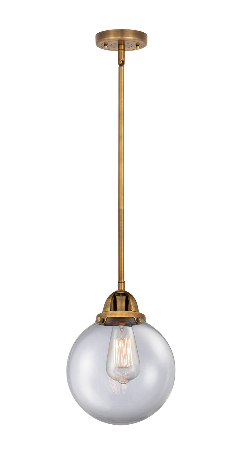 Innovations 288-1S-BB-G202-8 One Light Mini Pendant, Brushed Brass