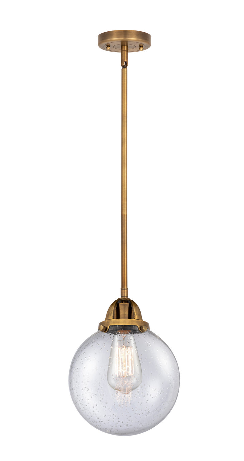 Innovations 288-1S-BB-G204-8 One Light Mini Pendant, Brushed Brass