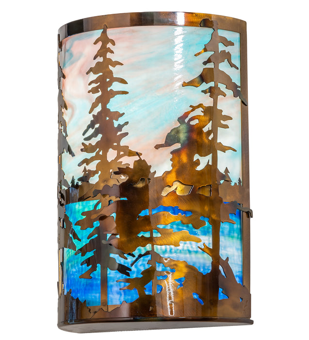 Meyda Tiffany 250945 Two Light Wall Sconce, Light Burnished Transparent Copper