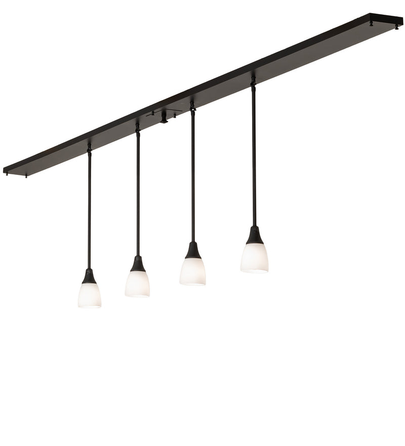Meyda Tiffany 251104 Four Light Island Pendant, Solar Black