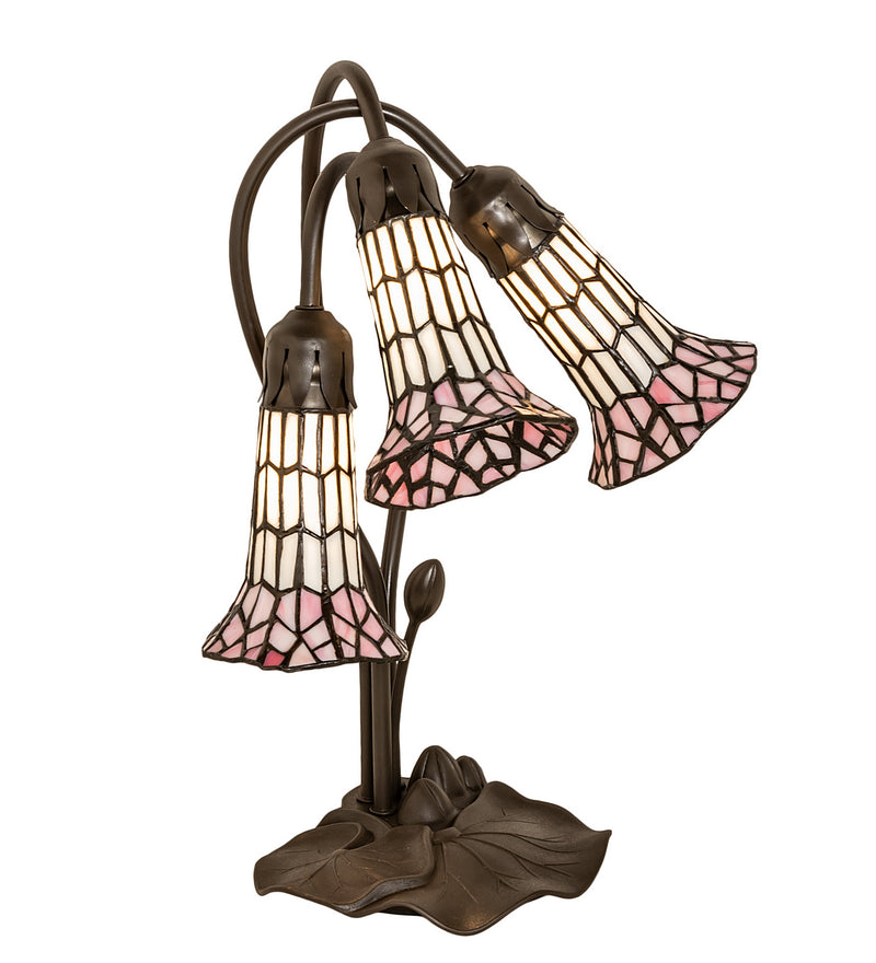 Meyda Tiffany 251690 Three Light Table Lamp, Mahogany Bronze