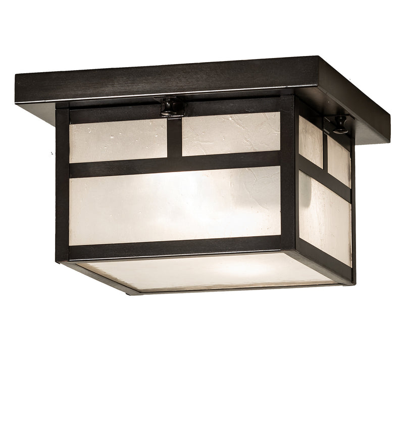 Meyda Tiffany 251751 Two Light Flushmount, Craftsman Brown