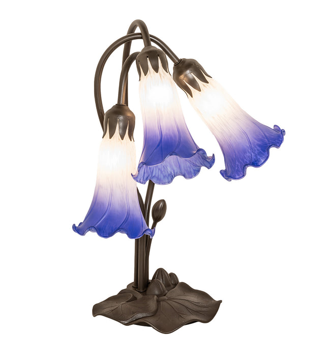 Meyda Tiffany 251859 Three Light Table Lamp, Mahogany Bronze
