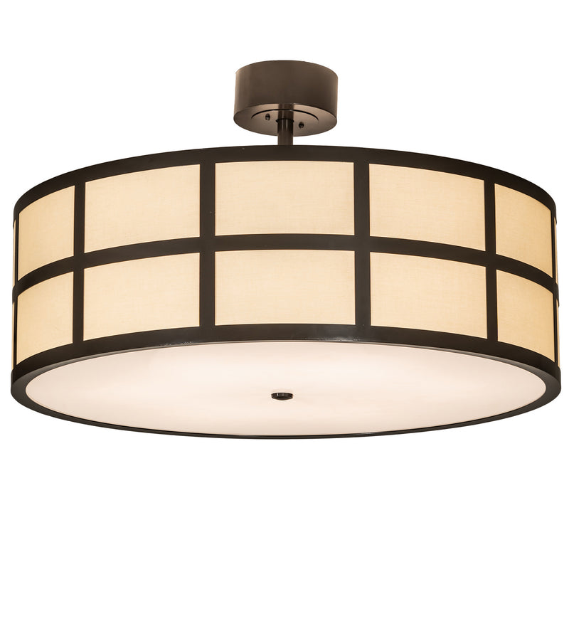 Meyda Tiffany 252830 Six Light Semi-Flushmount, Timeless Bronze