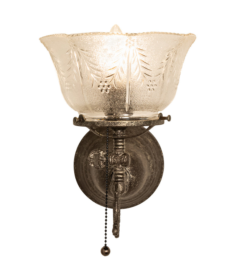 Meyda Tiffany 253409 One Light Wall Sconce, Antique Pewter