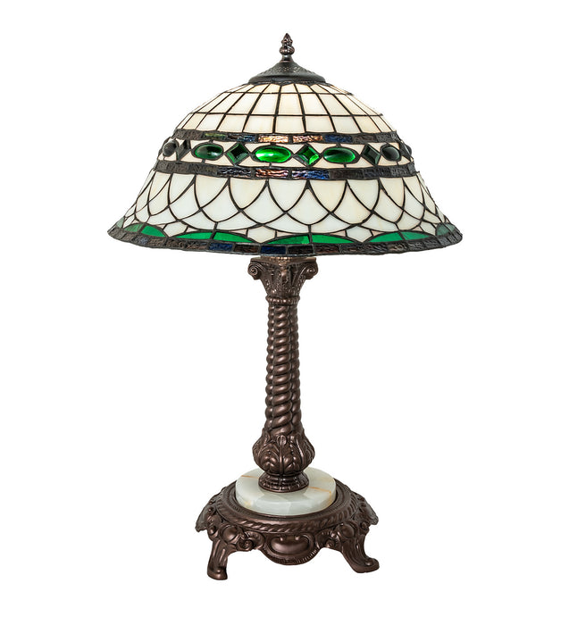 Meyda Tiffany 253640 One Light Table Lamp, Mahogany Bronze