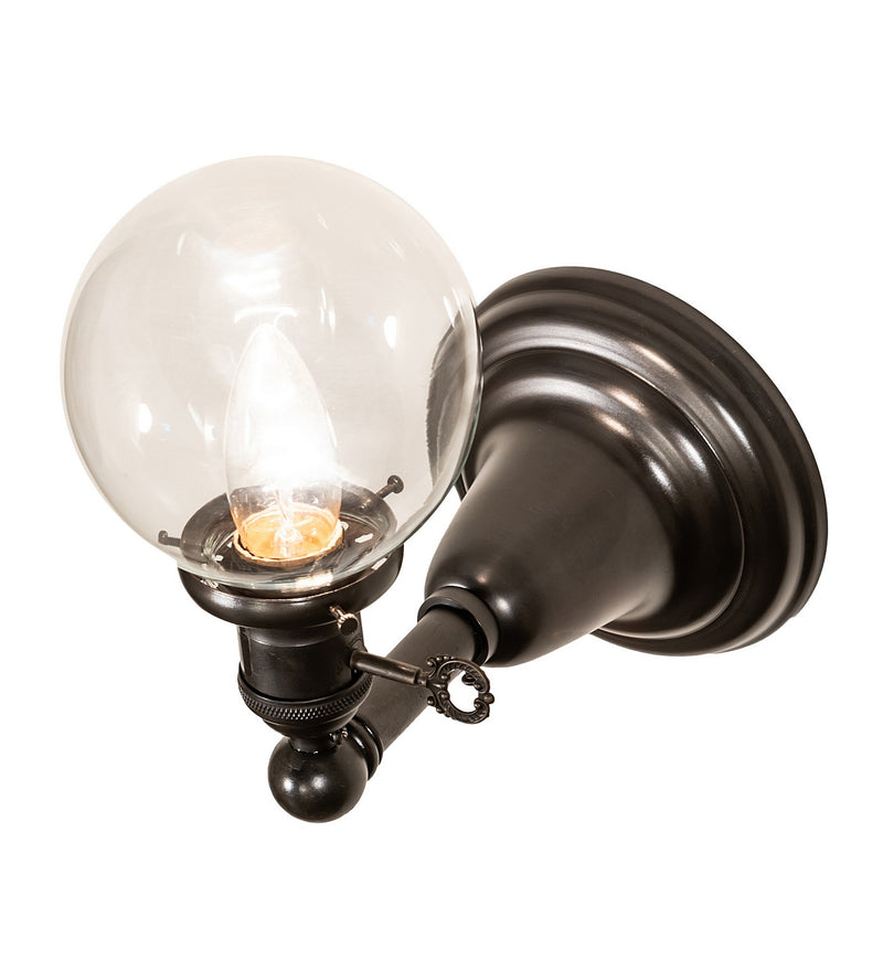 Meyda Tiffany 253879 One Light Wall Sconce, Craftsman Brown On Brass