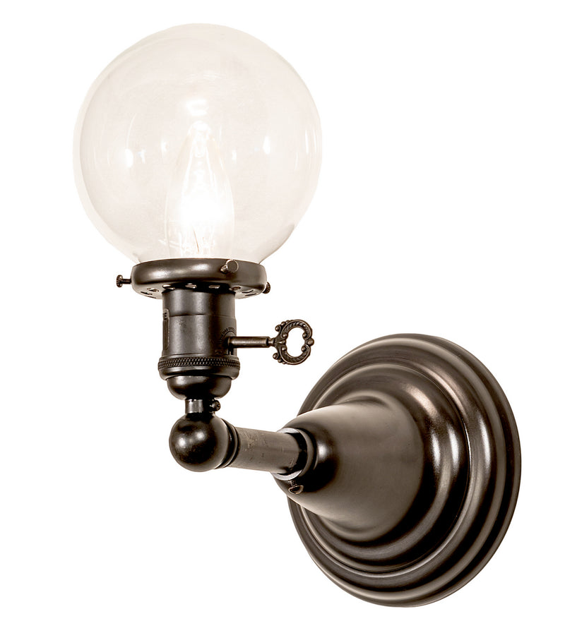 Meyda Tiffany 253879 One Light Wall Sconce, Craftsman Brown On Brass