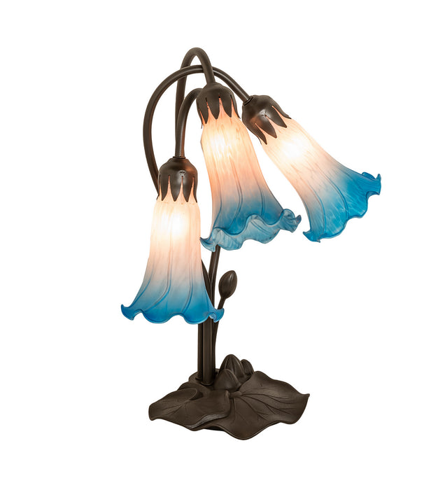Meyda Tiffany 254157 Three Light Table Lamp, Mahogany Bronze