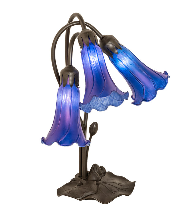 Meyda Tiffany 254291 Three Light Table Lamp, Mahogany Bronze