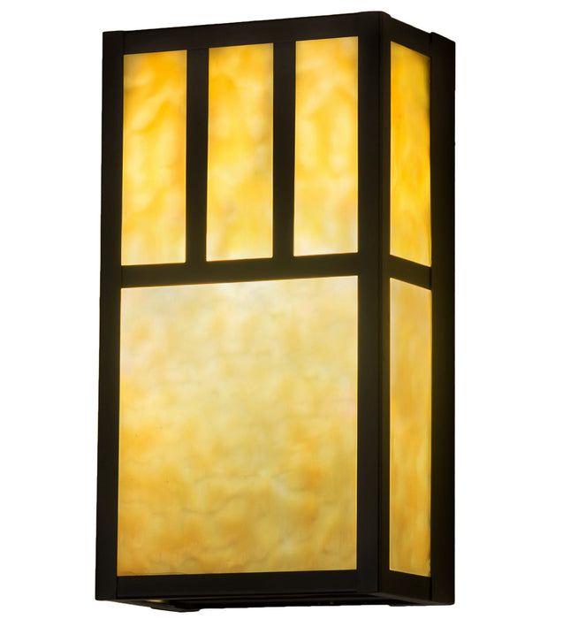 Meyda Tiffany 254403 LED Wall Sconce, Craftsman Brown On Brass