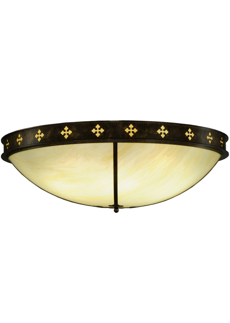 Meyda Tiffany 254672 LED Flushmount, Brushed Gold