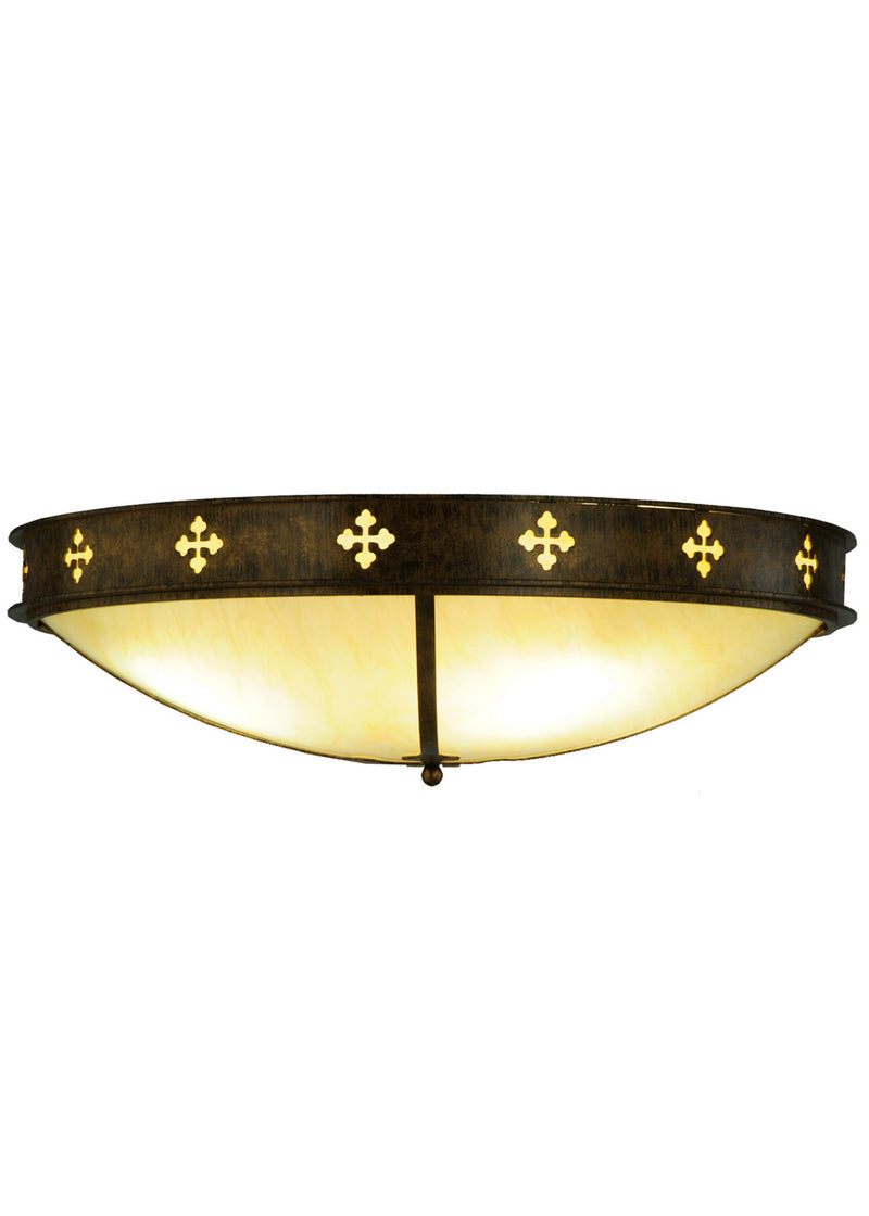 Meyda Tiffany 254675 LED Flushmount, Brushed Gold