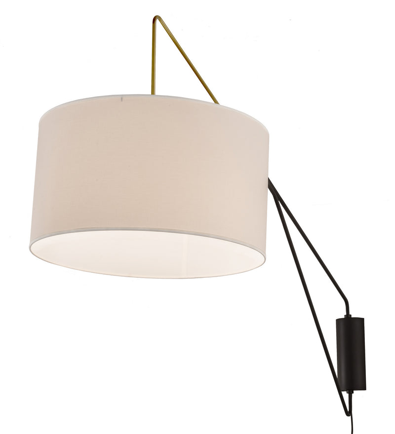 Meyda Tiffany 254719 LED Swing Arm Wall Sconce, Solar Black/Brass